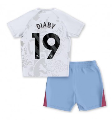 Aston Villa Moussa Diaby #19 Bortaställ Barn 2023-24 Kortärmad (+ Korta byxor)